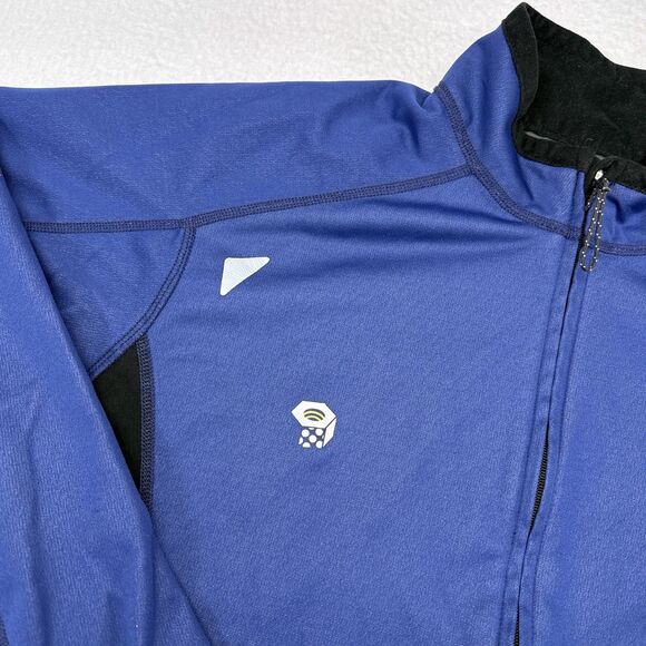 Mountain Hardwear Jacket Mens Size Medium Blue Soft Shell Waterproof Cycling - Picture 3 of 11